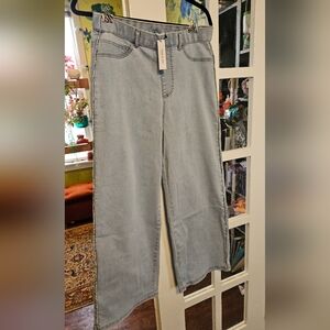 Anna & Ava Light Blue Wide-Leg Sparkle Jeans